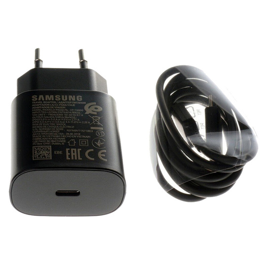 Ładowarka sieciowa 25W Samsung Fast Turbo EP-TA800 + kabel USB typ C ORYG