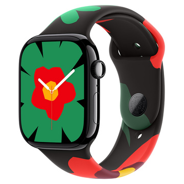 Pasek Apple 45mm Black Unity Band M/L kwiaty jednośći ORYG