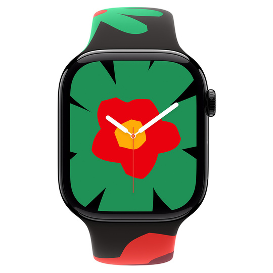 Pasek Apple 45mm Black Unity Band S/M kwiaty jednośći ORYG