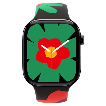 Pasek Apple 45mm Black Unity Band M/L kwiaty jednośći ORYG