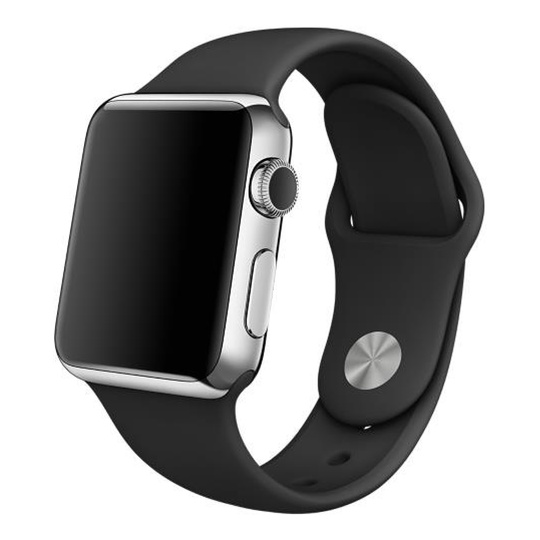 Pasek Apple 38mm Silicone Sport Band M/L Black/Grey ORYG