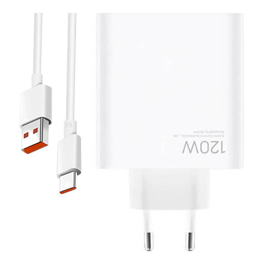 Ładowarka sieciowa 120W Xiaomi Quick Charge 3.0 MDY-13-EE + kabel USB typ C ORYG